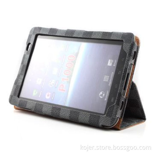 Leather Case for Samsung P1000, A Stand from Folding with Access to Earphone Jack and USB Port